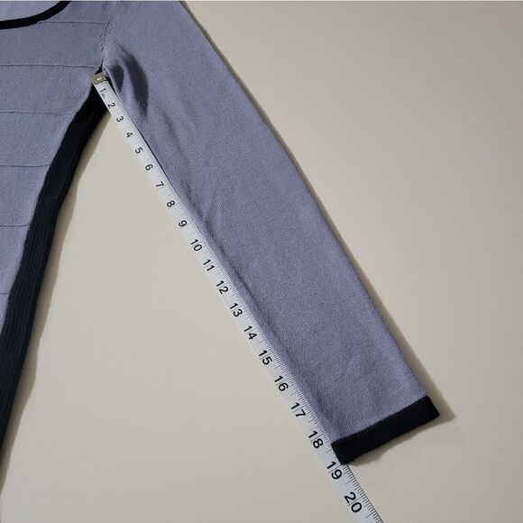 Xhilaration Black and Gray Scoop-neck Knit Long Sleeve Knit Midi Dress - Picture 6 of 10